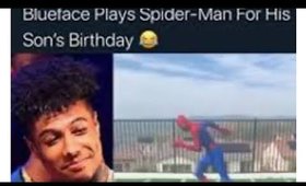 Blueface Dressed As Spider-Man For His Son