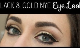 Black and Gold NYE Makeup