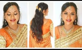 South Indian Bridal Reception Makeup & Hairstyle |  Step By Step Makeup and Hairstyle Tutorial