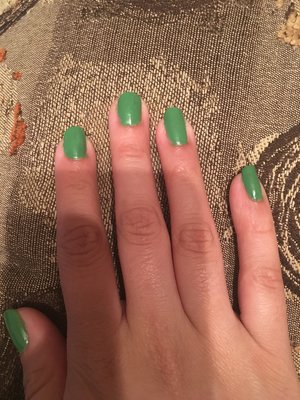 Do they look ok or to much green ?I used the julep nail color Leah 
