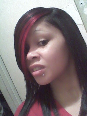 red&black bangs