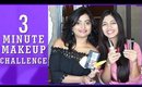 3 Minute Make-up Challenge! __ HINDI _ (ft. Kiran, Indian Mom on Duty & SuperWowStyle Prachi)