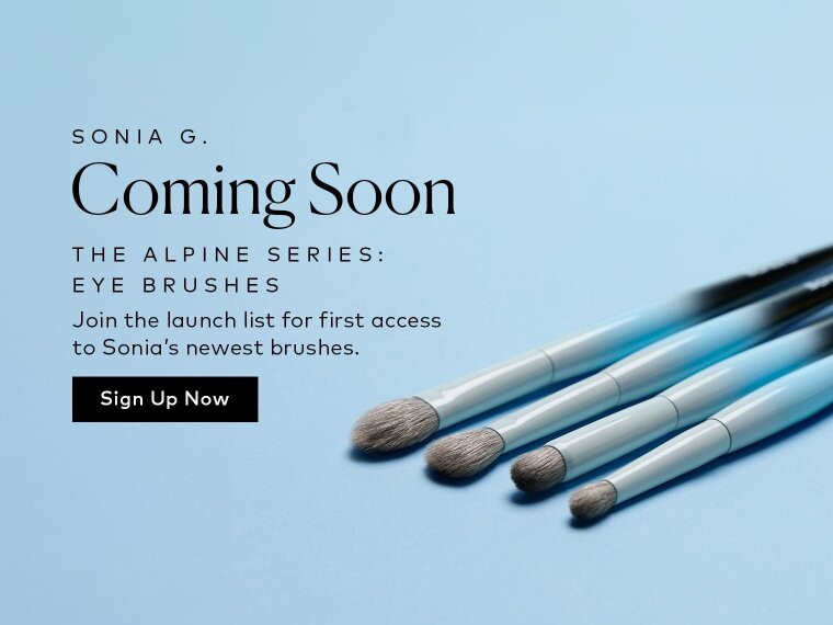 The Alpine Series Eye Brushes are almost here. Join the launch list now for first access to Sonia G.’s newest, inspired by the Alps and handcrafted in Japan.