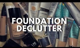 FOUNDATION DECLUTTER 🔪 ORGANIZING & DOWNSIZING MY MAKEUP COLLECTION