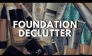 FOUNDATION DECLUTTER 🔪 ORGANIZING & DOWNSIZING MY MAKEUP COLLECTION
