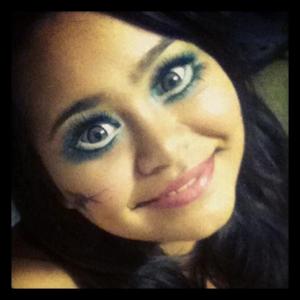 I was trynna be a creepy cracked doll for halloween. lol