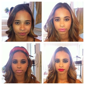 Three looks on the stunning Caroline ranging from natural to full on diva!