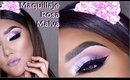 Maquillaje en ROSA MALVA dramatico/ Dramatic Pink Mauve makeup tutorial | auroramakeup