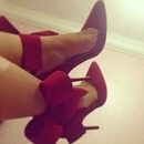 Red Bow heels