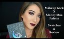 Makeup Geek x Manny Mua Palette Swatches and Review