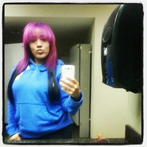 Purple hair...