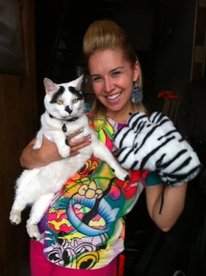 Hair done at the Patricia Field Salon (NYC)
Cat model: Izzy