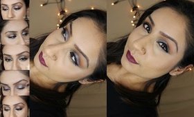 GRWM Metallic Silver smokey eyes for brown eyes tutorial || Makeup With Raji