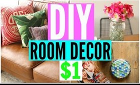 DIY Room Decor From The Dollar Store! CHEAP Room Decorations!