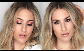 L'OREAL ONE-BRAND Makeup Tutorial: Peach Summer Smokey Eye + Glossy Lips | JamiePaigeBeauty