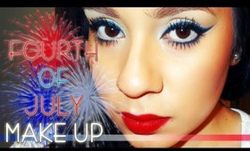 FOURTH OF JULY MAKEUP LOOK / TUTORIAL !!!!!!!!!!!!!!