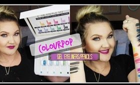 NEW 24 COLOURPOP CREME GEL EYELINERS + PENCILS | SWATCHES