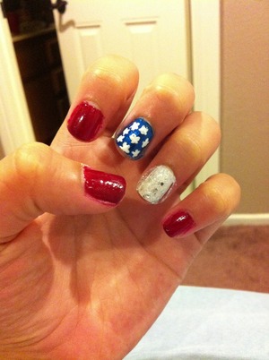 My Fourth of July nail looks. 