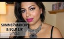 Summer Makeup & Bold Lips | MissBeautyAdikt
