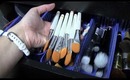 How I store and organize my makeup brushes