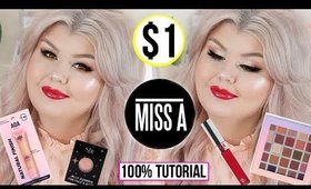 TESTING A Full Face Of ShopMissA $1 Makeup Tutorial | 20+ items