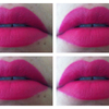 Neon pink lips