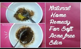 Home remedy (Srub) clears acne for soft clear skin - Kitchen ingredients