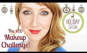 $20 Holiday Makeup Challenge! Collab with Claire Ashley!
