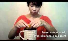 DIY Reuse Your Sheet Mask / Green tea + Honey + Lemon Mask