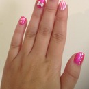 Pink nail art