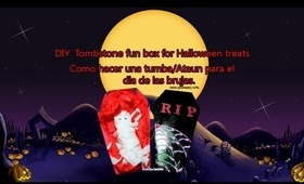 DIY: Tumba/Ataud cajita divertida para halloween- Fun Tombstone Box For Halloween Candy