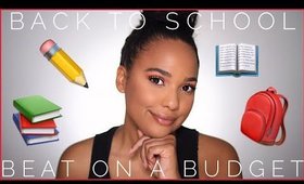 BACK TO SCHOOL BEAT ON A BUDGET 🎒📚📖✏️ | Ashley Bond Beauty