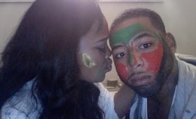 DOING EACHOTHER HALLOWEEN MAKEUP (HUBBY AND ME)