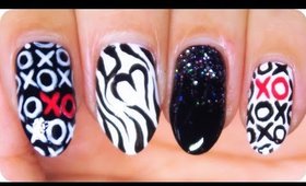 Nail art | XO Zebra Heart ✩ Martina Ek