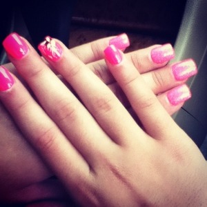 Two Nail Designs. Bottom:Barbie Style Top:Girly Girl style 