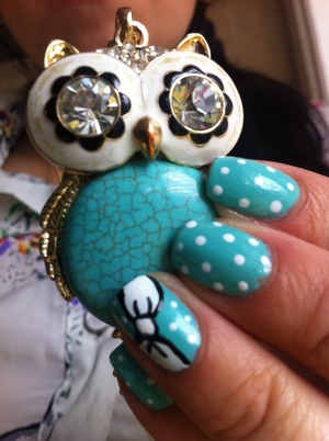 #nails , #skyblue , #sweet , #woman #bows #white #owl #animals  #instagram #cute   #pips #Snapseed