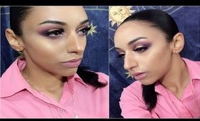 Rose Gold Glitter and Pink Smokey Eyes Makeup Tutorial | 2018