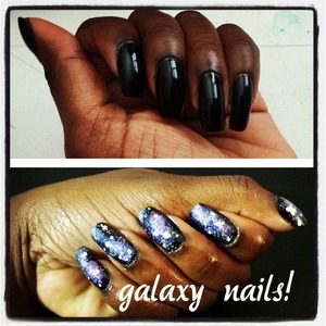 My Galaxy nails creation!