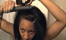 Detangling & Straightening My Transitioning Hair (Requested)