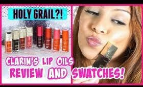 Clarins Lip Oils + Water Lip Stains Review & Swatches!│Perfect Indian Medium Tan Skin Lip Colors!