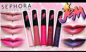 Review & Swatches: SEPHORA JEM & THE HOLOGRAMS: Truly Outrageous Liquid Lip Set | Dupes!
