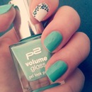 mint blue leo nails ♡ - I hope u like it!