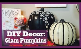 DIY: Glam Rhinestone Pumpkin Decor | Bree Taylor