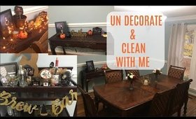 UN Decorate And Clean With Me | Taking Down Halloween Decor | Speed Clean