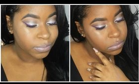 fun silver and purple holiday makeup | lovebeautista 2015