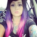 black fad to pink and purple hair