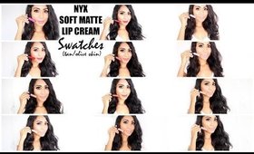 NYX Soft Matte Lip Cream Swatches | Tan/Olive Skin