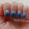 Blue ombre nail art