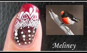 FEATHER LACE STAMPING NAIL ART DESIGN | RED ROBIN KONAD TUTORIAL BEGINNERS EASY BIRD MANICURE