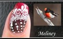 FEATHER LACE STAMPING NAIL ART DESIGN | RED ROBIN KONAD TUTORIAL BEGINNERS EASY BIRD MANICURE